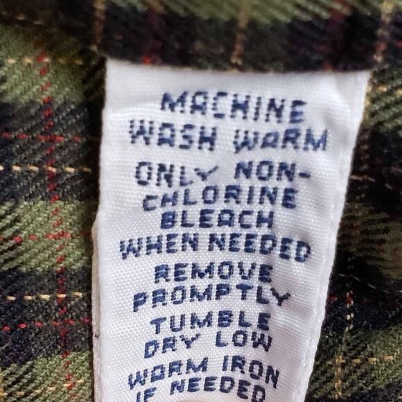 Polo Ralph Lauren Shirt Oxford Flannel Button Down LS Mens Size XL Green Plaid - Picture 8 of 9